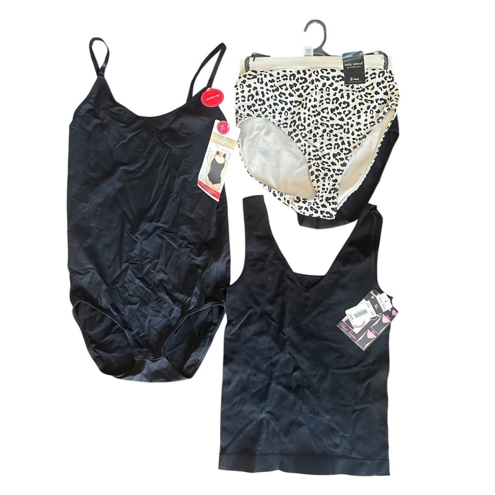 New! Women’s 3 Pack of Black Shapewear Set- Size XL/1X
